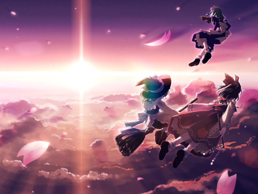 hakurei_reimu, izayoi_sakuya, kirisame_marisa, studio_sdt, touhou