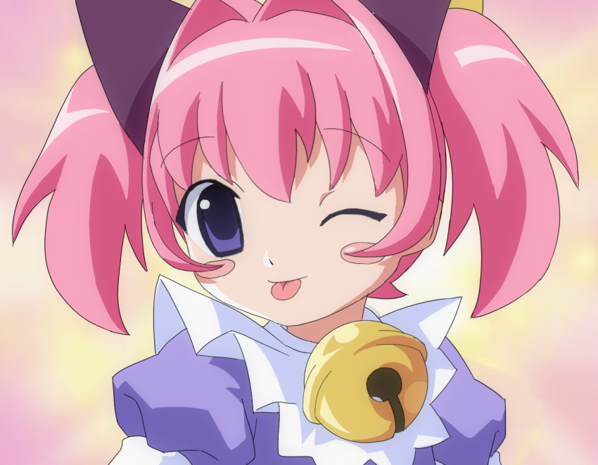 1girl, animal_ears, anime_coloring, bell, blush, cat_ears, colinarmis, gradient_background