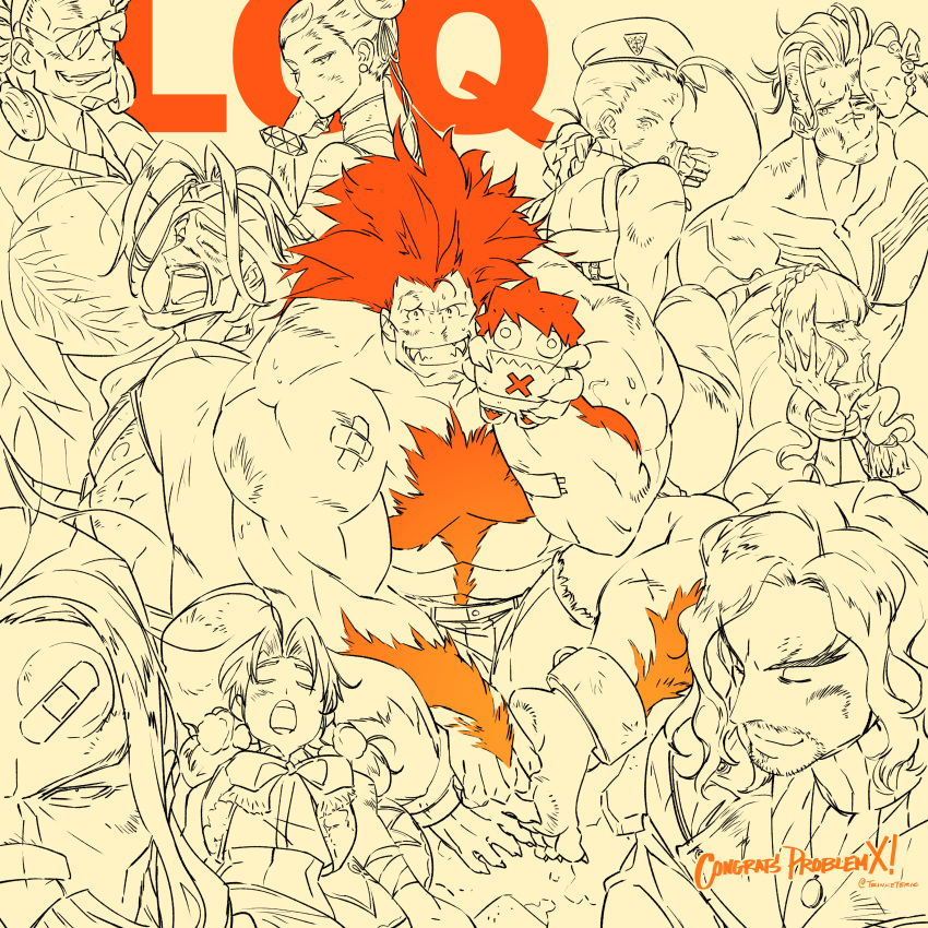 absurdres, anklet, bandaid, blanka, blanka-chan, bruise, bruise_on_face, cammy_white