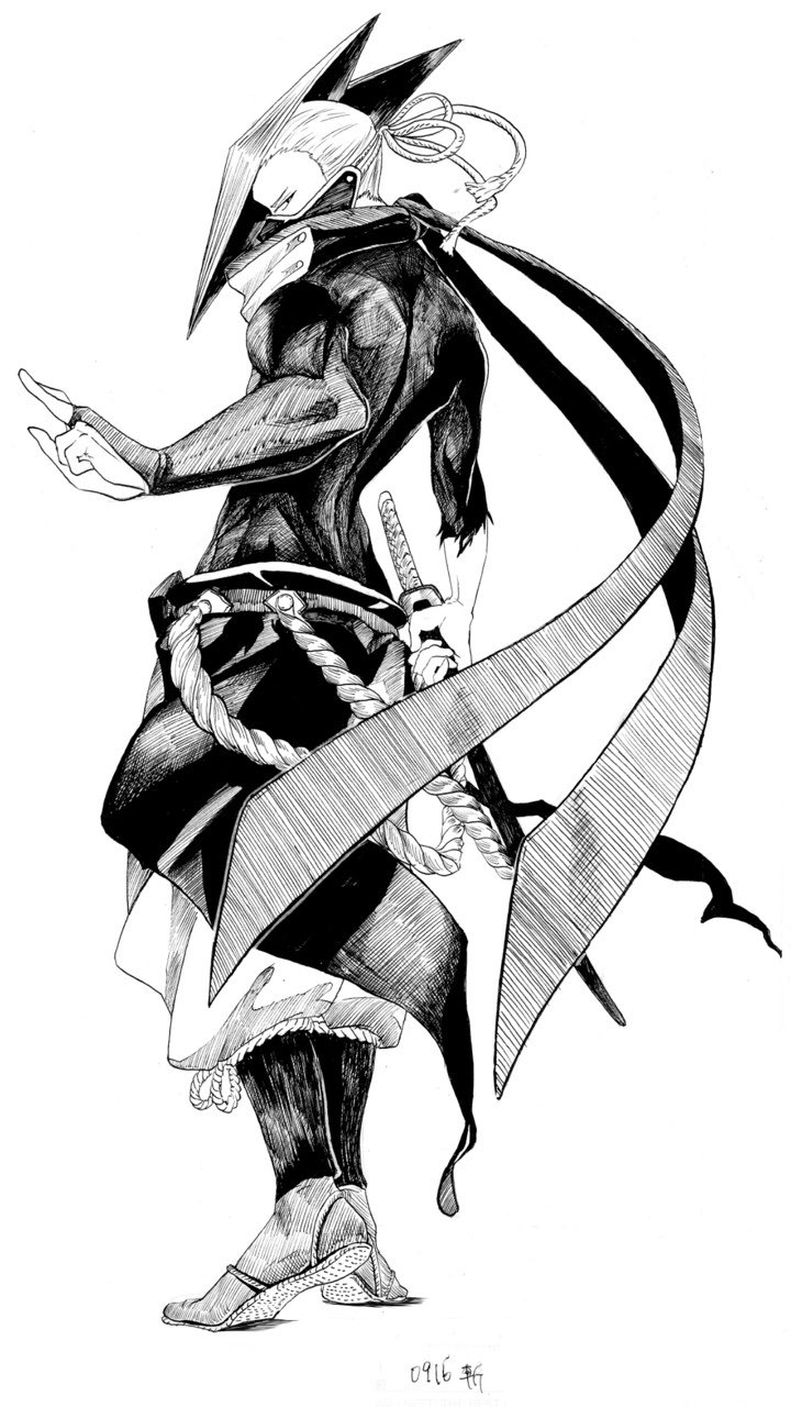 1boy, boku_no_hero_academia, bridal_gauntlets, commentary_request, crosshatching, edgeshot, from_side, full_body