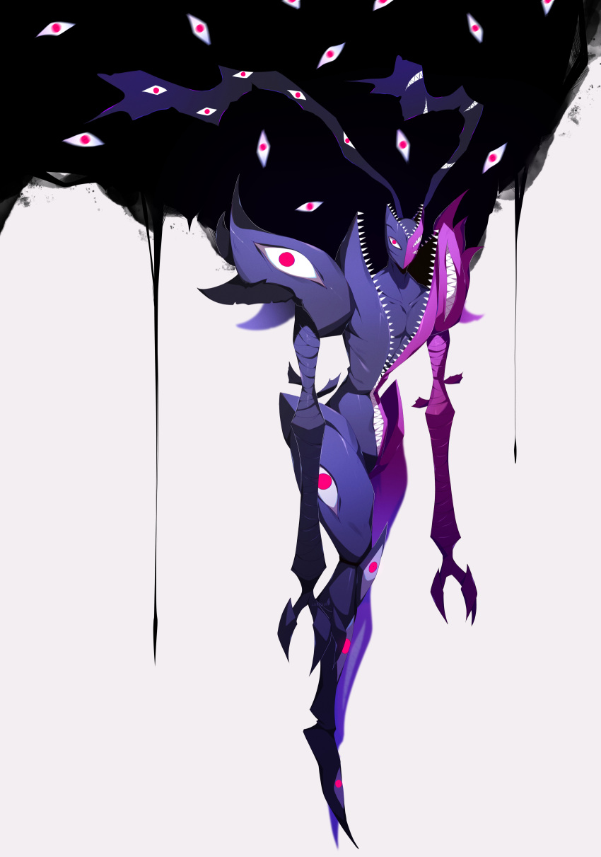 abbadomon, abbadomon_core, absurdres, black_skin, blurry, blurry_background, collarbone, colored_skin