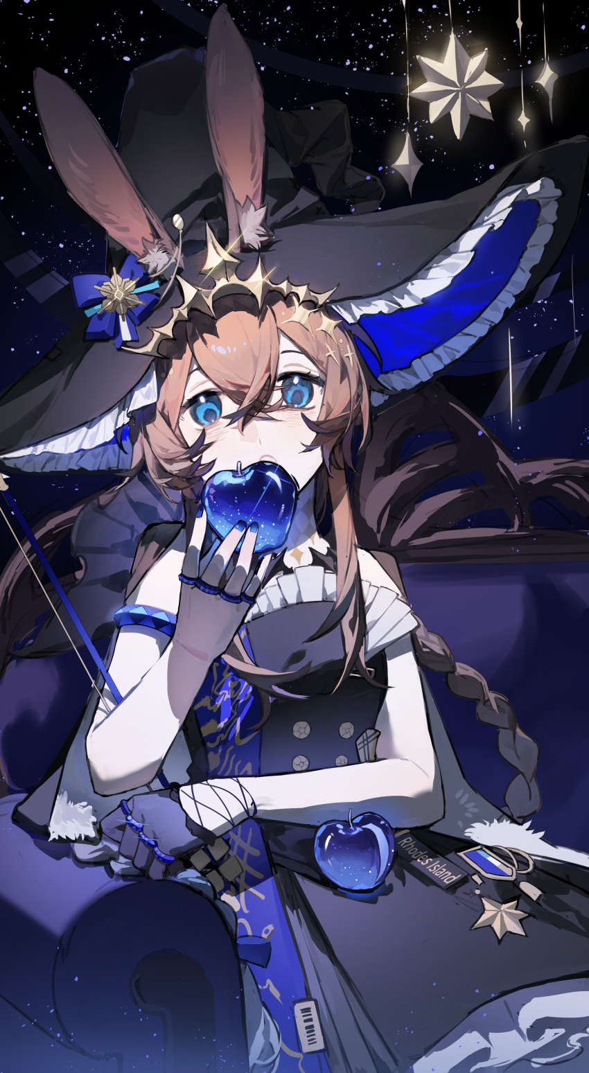 1girl, absurdres, ambience_synesthesia, amiya_(arknights), animal_ear_fluff, animal_ears, arknights, bare_shoulders