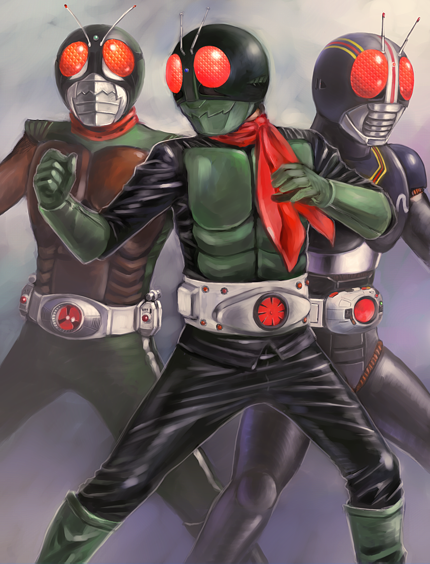 belt, kamen_rider, kamen_rider_1, kamen_rider_black, kamen_rider_black_(series), new_kamen_rider, scarf, skyrider