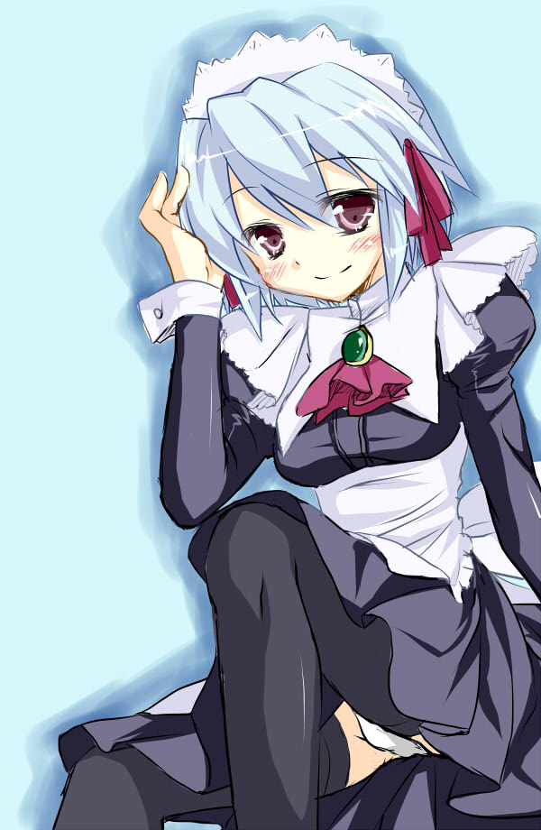 kotonomiya_yuki, maid, maid_headdress, minakami_kurena, panties, pantyshot, suigetsu, thigh-highs