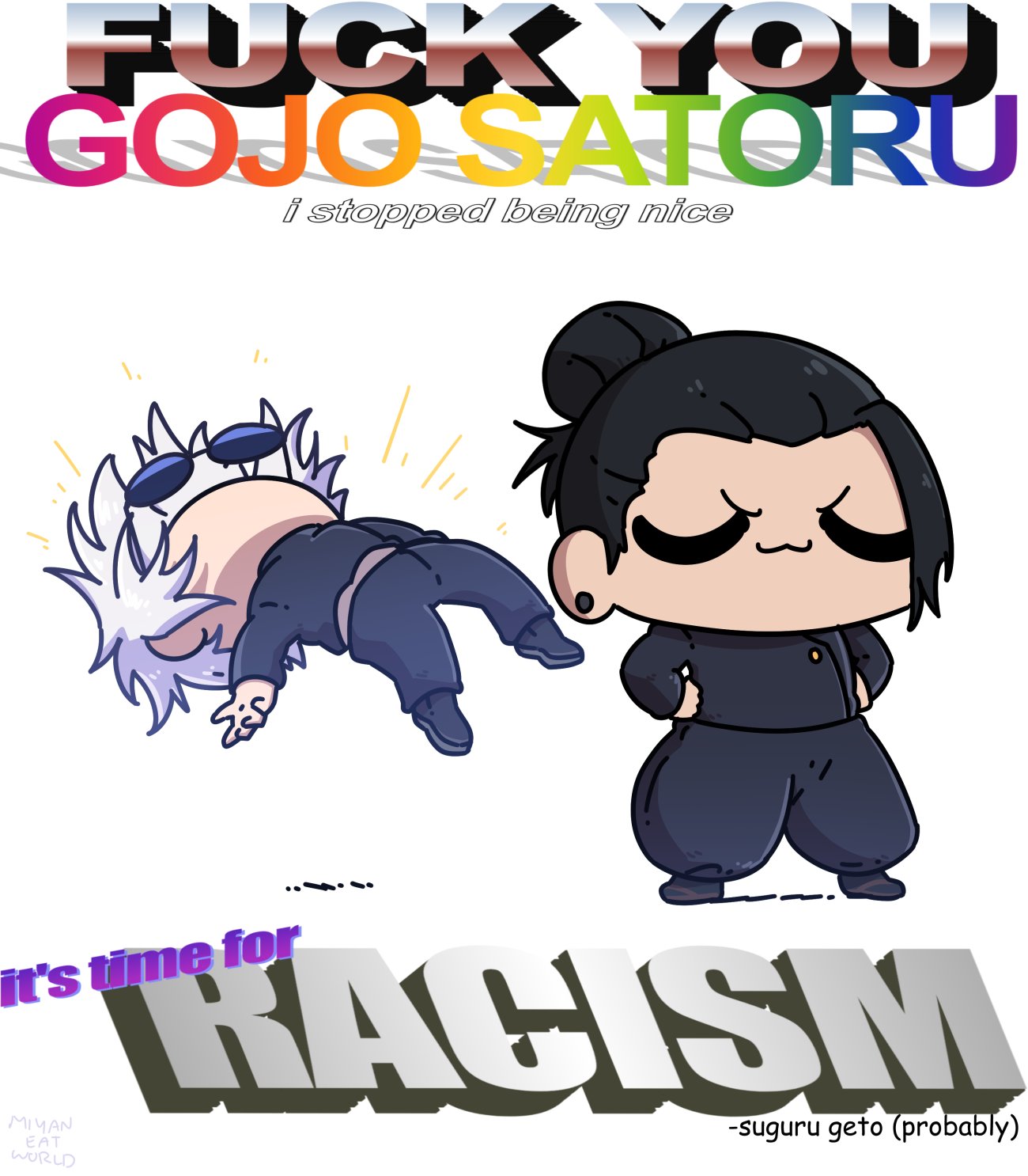 2boys, :3, black_footwear, black_jacket, black_pants, cartoonized, character_name, chibi