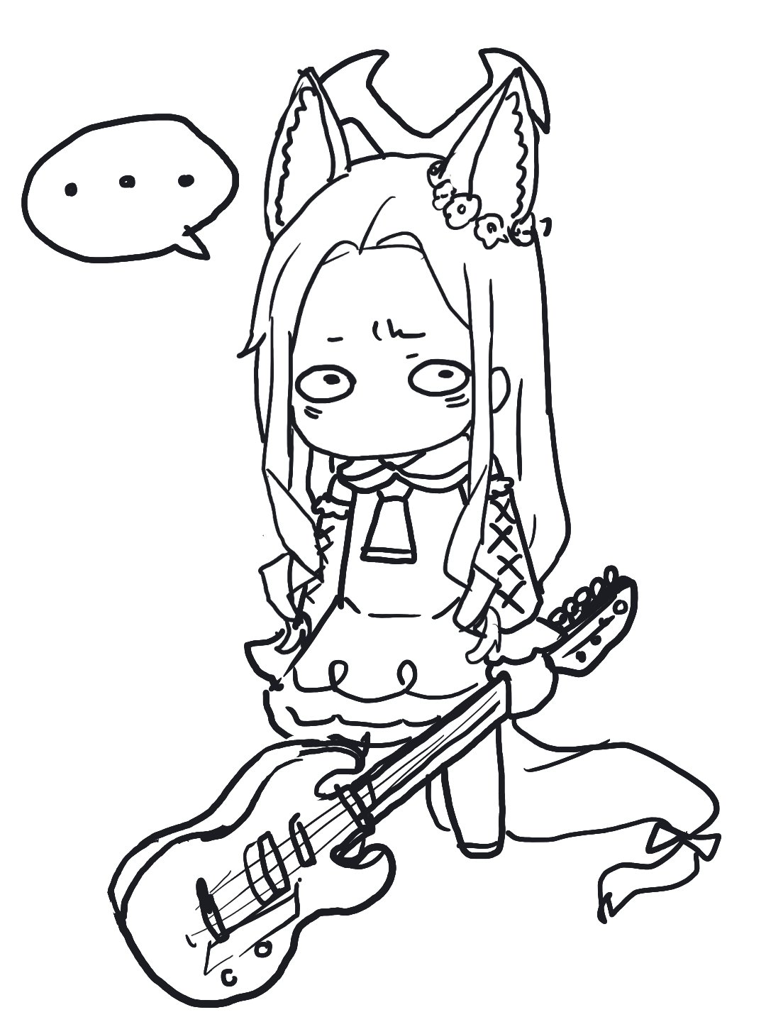 ..., 1girl, animal_ear_fluff, animal_ears, blue_archive, cruciform_halo, detached_sleeves, dress