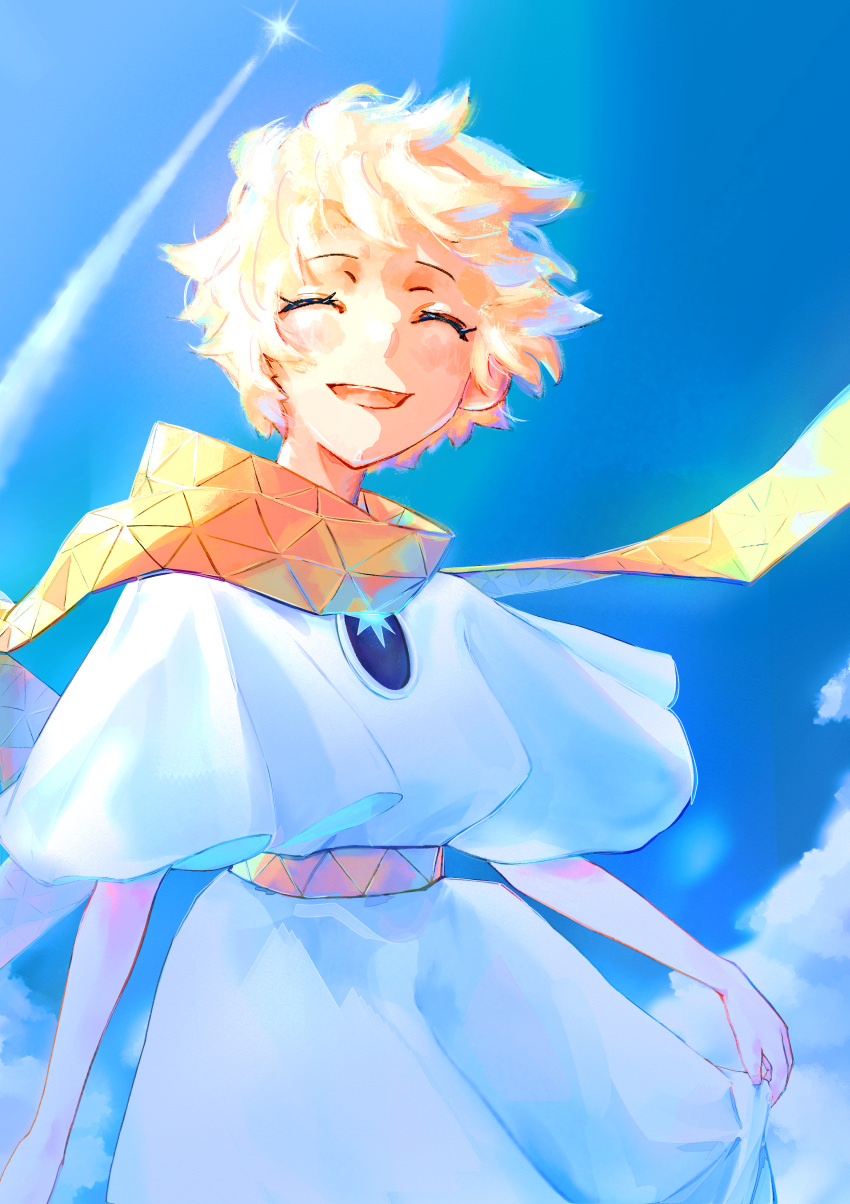 1boy, absurdres, baggy_clothes, blonde_hair, closed_eyes, fate/grand_order, fate_(series), highres