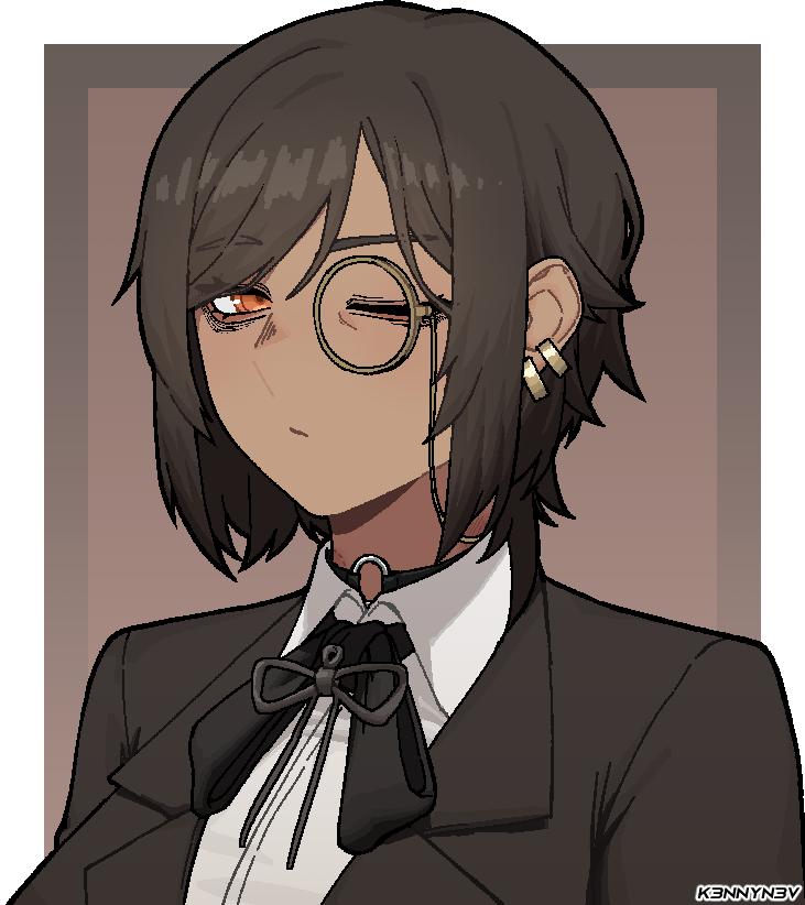 1girl, artist_name, black_bow, black_bowtie, black_choker, black_jacket, border, bow