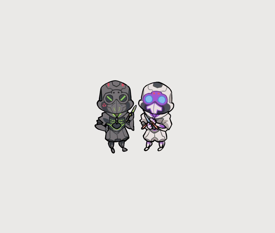 2boys, apex_legends, arachnoid_rush_octane, balisong, biohazard_octane, black_gloves, butterfly_knife_(apex_legends), chibi