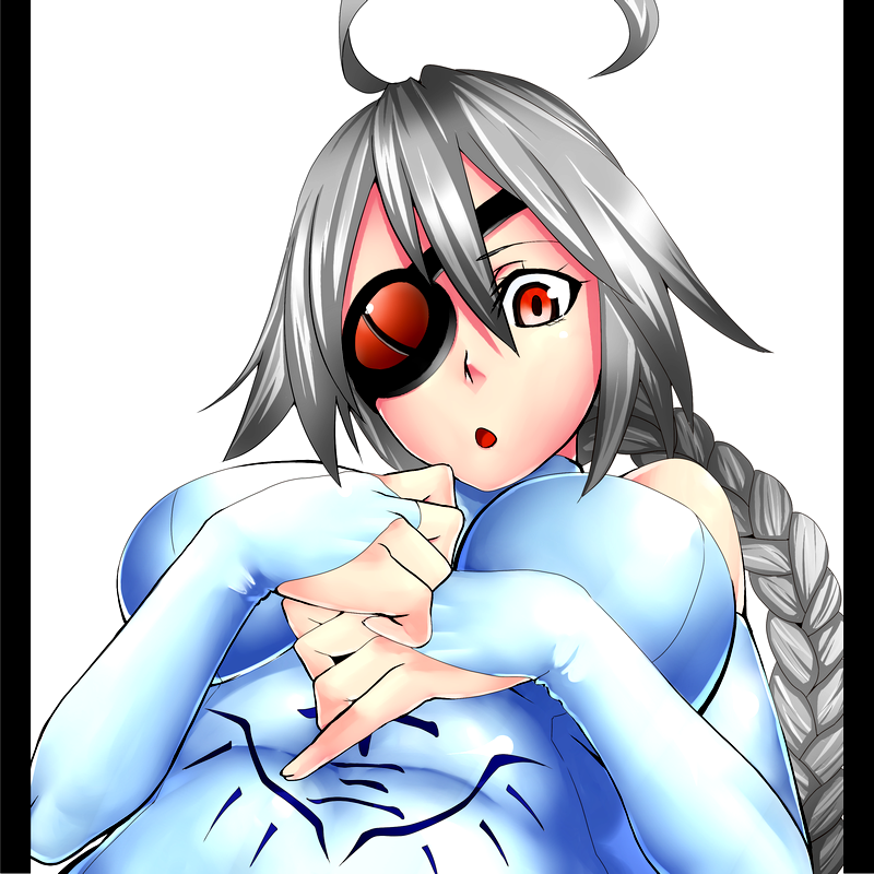 bad_id, blazblue, braid, don_no_shoushitsu, eyepatch, long_hair, nu-13, red_eyes, silver_hair