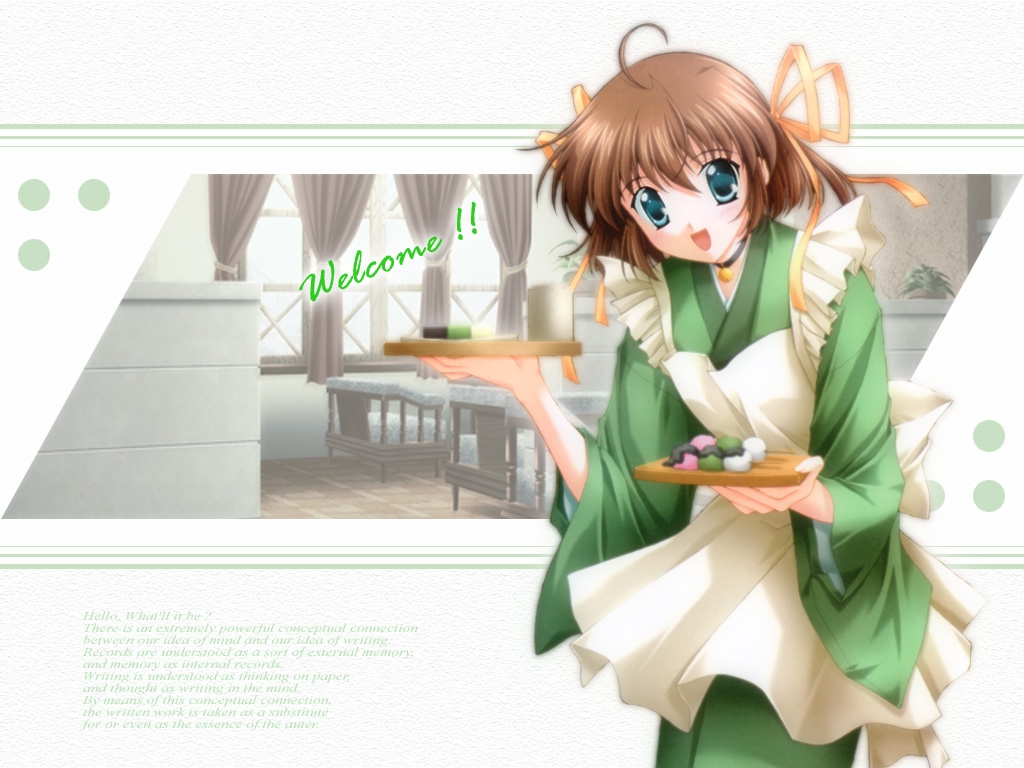 bell, brown_hair, choker, da_capo, dango, engrish, food, jingle_bell