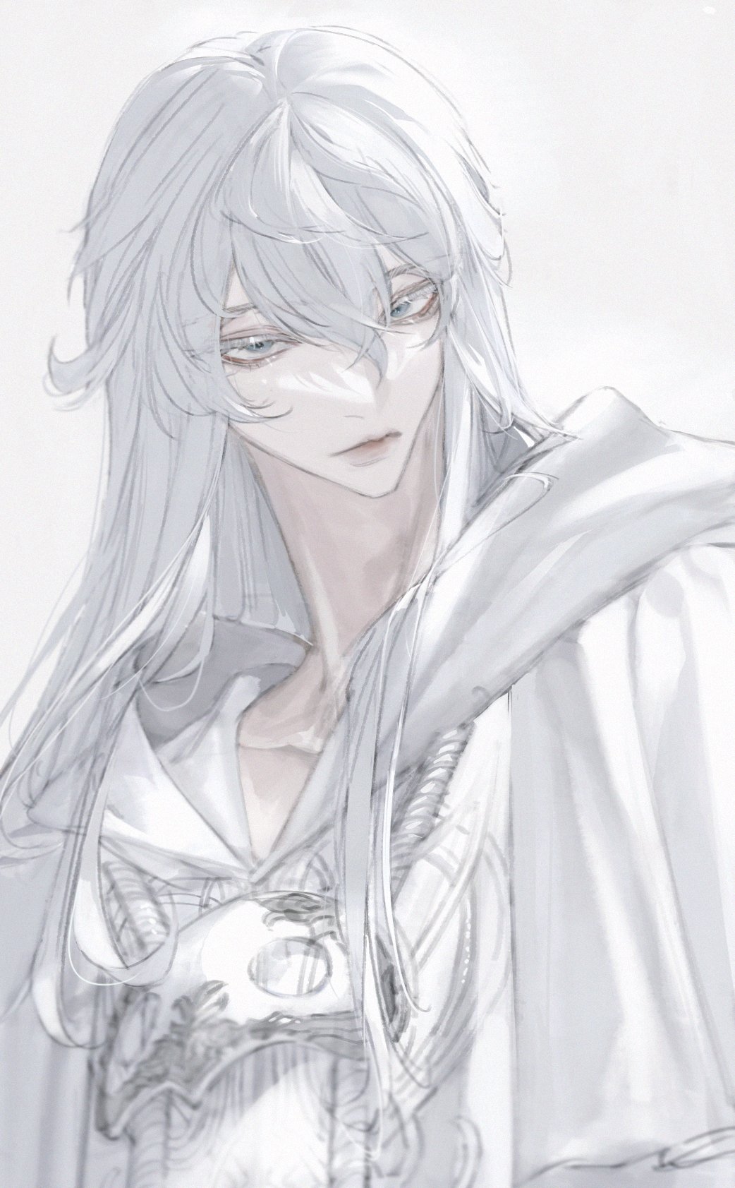 1boy, blue_eyes, closed_mouth, head_tilt, highres, long_hair, looking_at_viewer, male_focus
