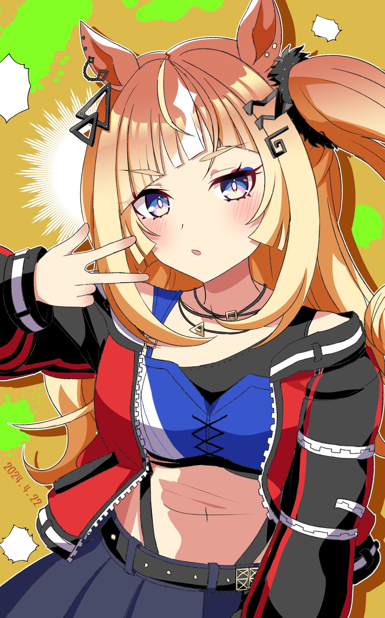 1girl, animal_ears, black_jacket, blue_eyes, brown_hair, dated, espoir_city_(umamusume), highres