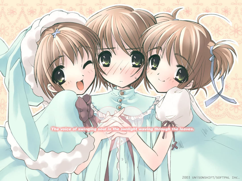 highres, itou_noiji, komorebi_ni_yureru_tamashii_no_koe, natsuki_(komorebi), ribbon, toua_(komorebi)