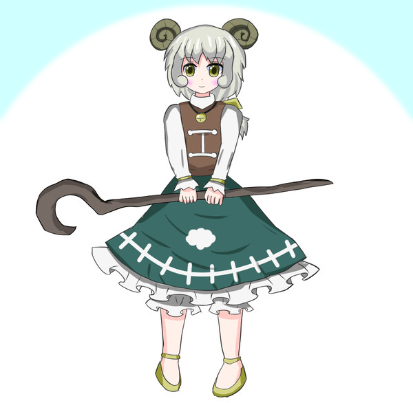 1girl, fantasy_maiden_wars, gensou_shoujo_taisen, meeko_(gensou_shoujo_taisen), meeko_(touhou), sheep, sheep_ears, sheep_girl