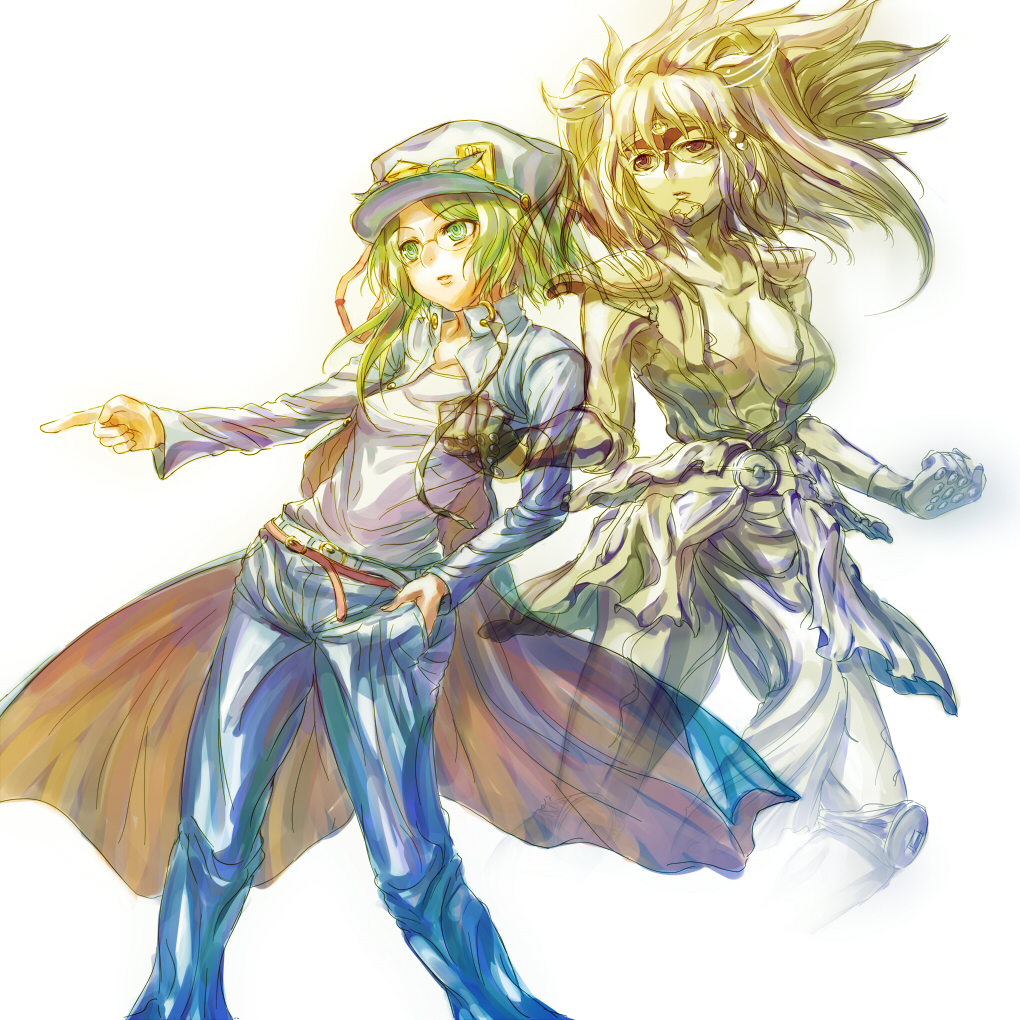 jojo_no_kimyou_na_bouken, juuka@100neko, kuujou_joutarou, kuujou_joutarou_(cosplay), onozuka_komachi, shikieiki_yamaxanadu, stand_(jojo), star_platinum
