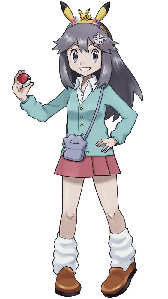 1girl, adapted_costume, bag, brown_footwear, buttons, cardigan, collared_shirt, commentary_request