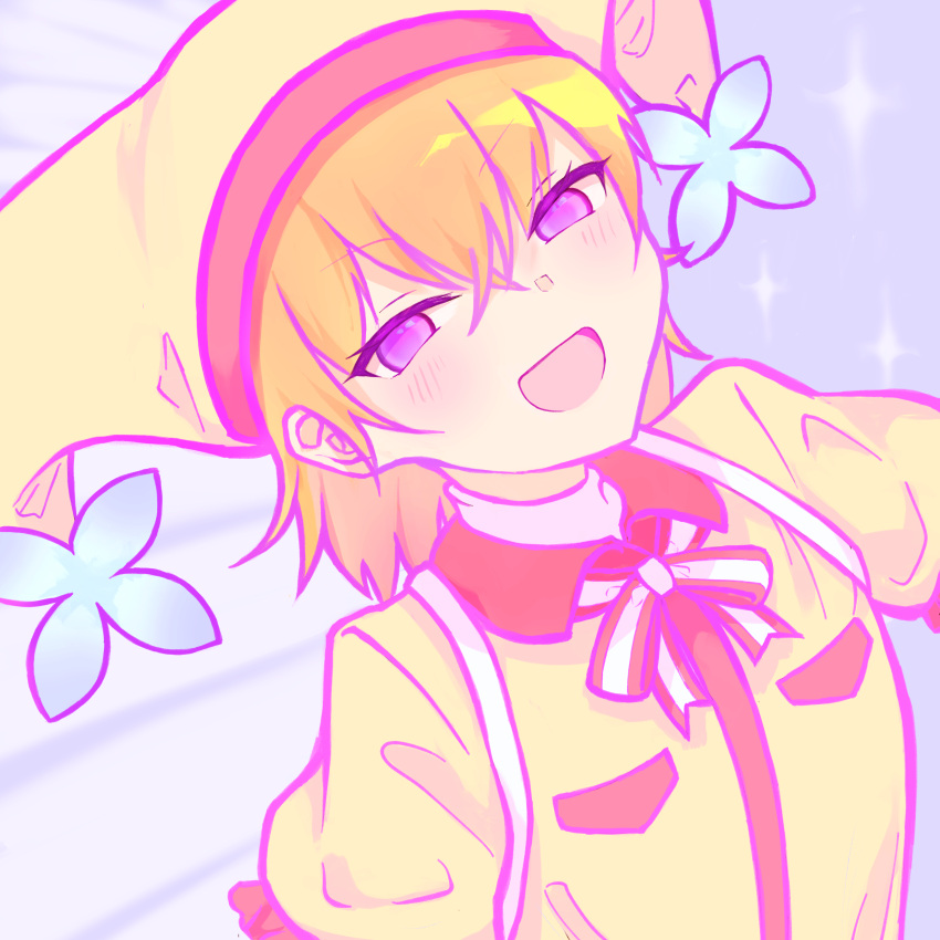 1girl, absurdres, blonde_hair, blush, cat_sidhe_nekoko, hat, highres, jester_cap