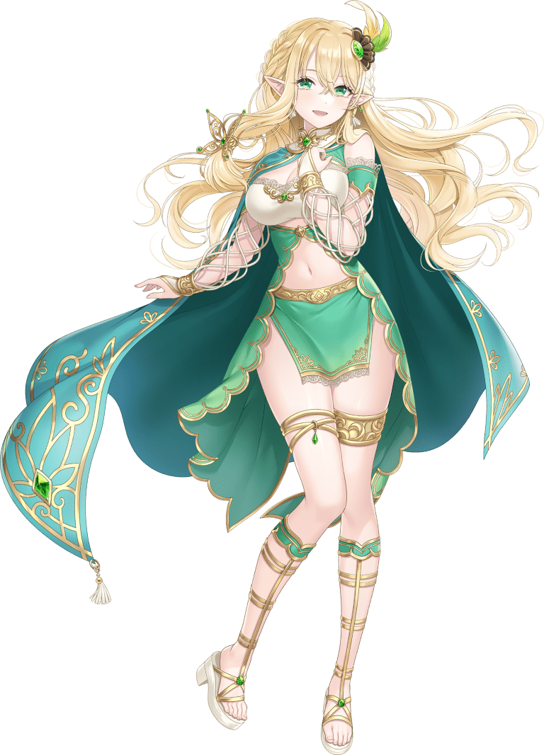 1girl, aranis_elvene, blonde_hair, bracelet, braid, butterfly_hair_ornament, cape, crossed_bangs