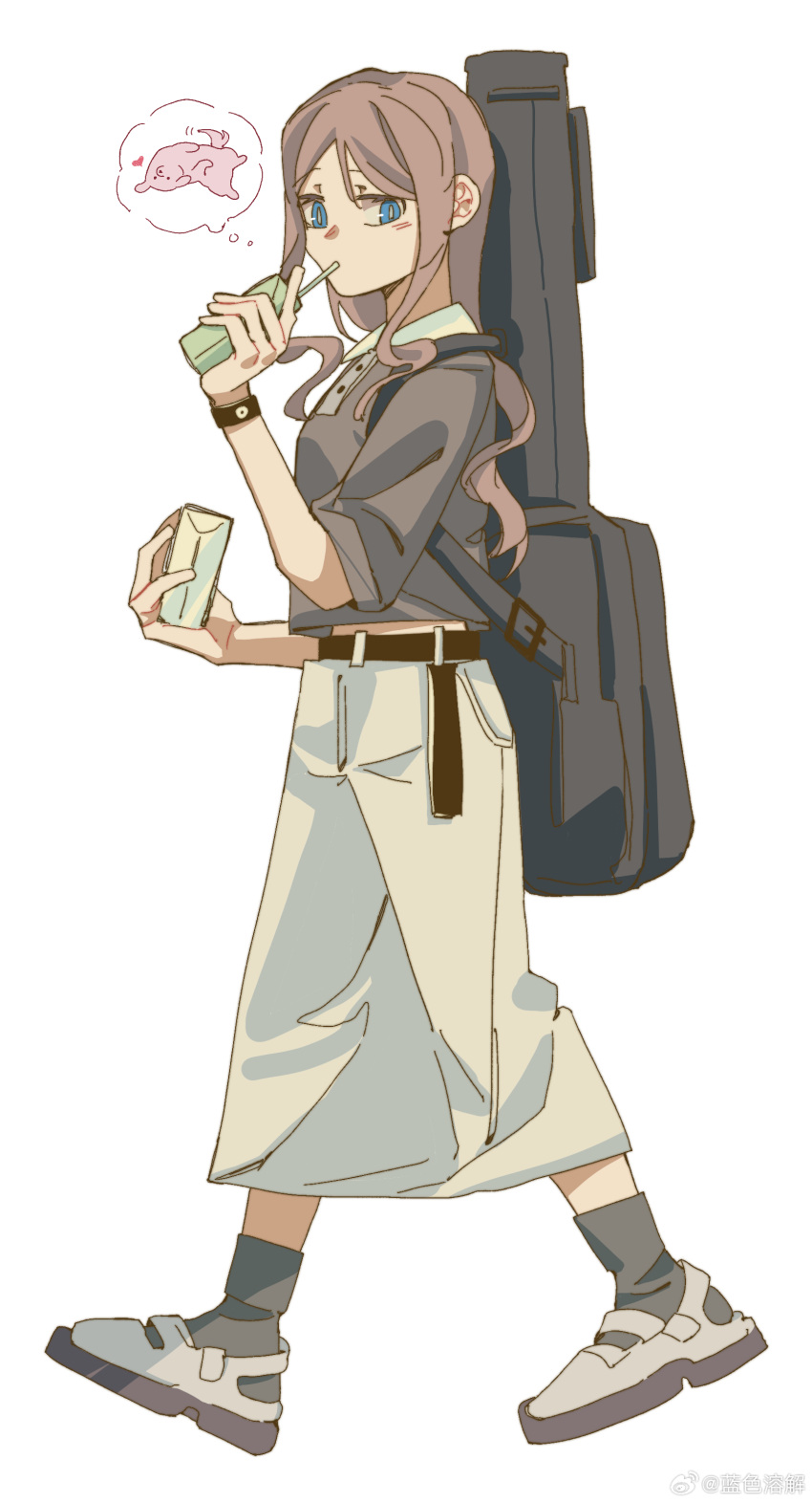 1girl, absurdres, animalization, bang_dream!, bang_dream!_it's_mygo!!!!!, black_socks, blue_eyes, blush