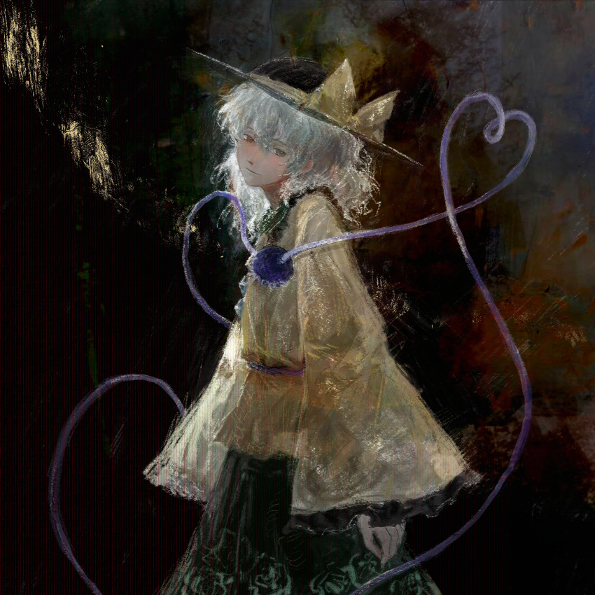 1girl, absurdres, black_hat, blouse, bow, buttons, chinese_commentary, closed_mouth