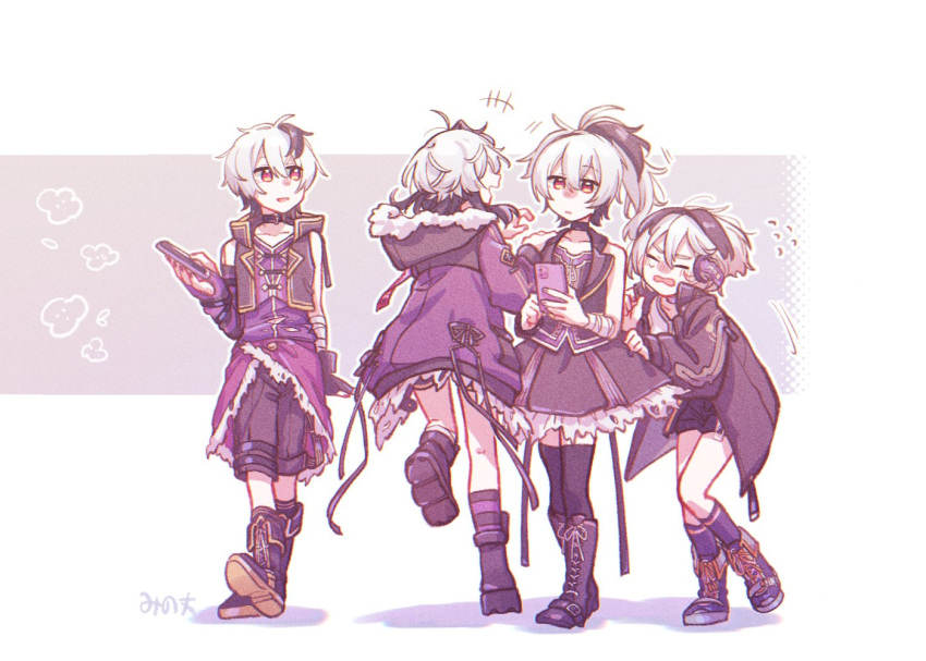 1girl, androgynous, arm_warmers, back, bandaged_arm, bandages, bare_shoulders, belt_collar
