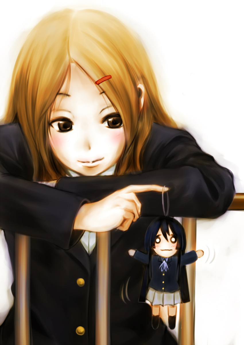 artist_request, black_hair, brown_eyes, brown_hair, character_doll, dokyuu_afro, doll, highres