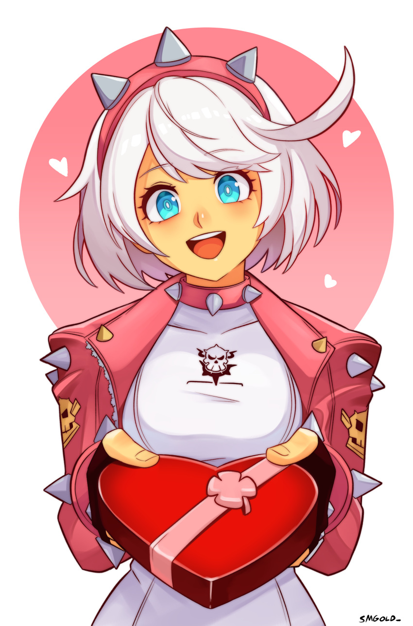 1girl, :d, absurdres, ahoge, aqua_eyes, artist_name, blue_eyes, bob_cut