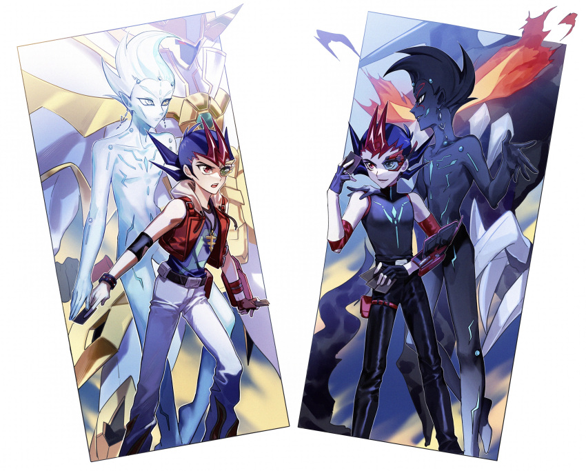 absurdres, astral_(yu-gi-oh!), bad_id, bad_lofter_id, bangle, belt, black_belt, black_gloves