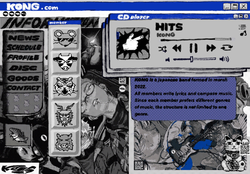 animal, boar, cat, cow, dragon, fake_website, fish, guitar