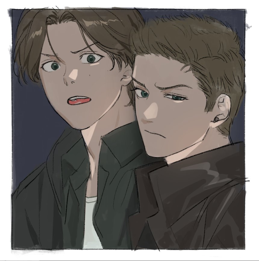 2boys, blonde_hair, brothers, brown_hair, dailysarndean, dean_winchester, green_eyes, korean_text