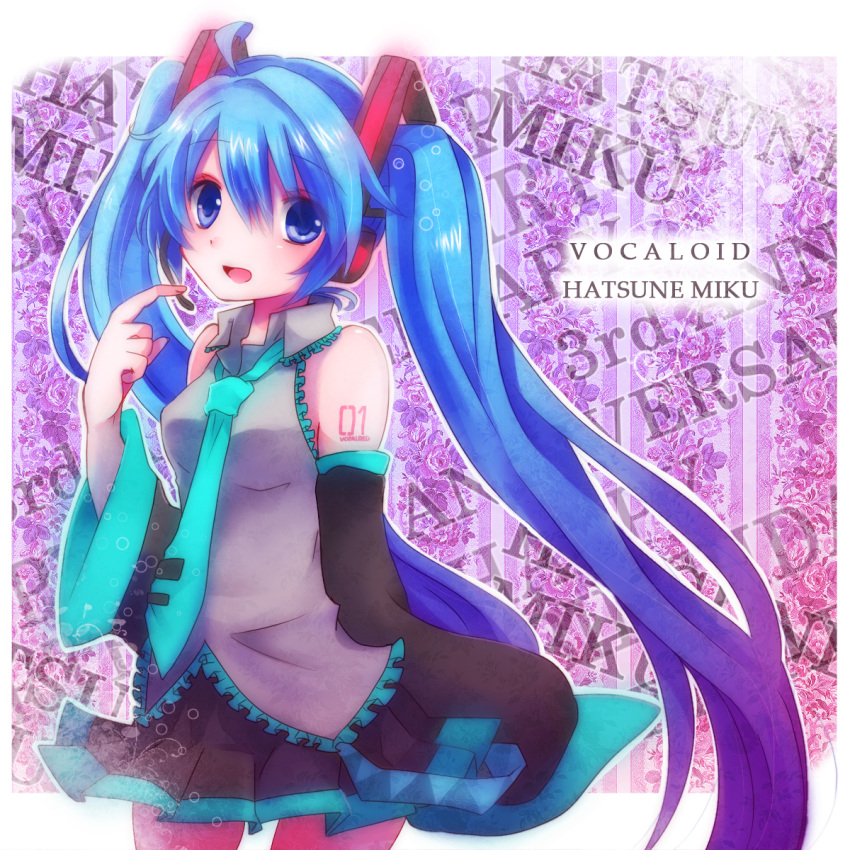 ahoge, blue_eyes, blue_hair, detached_sleeves, efu, hatsune_miku, headset, highres