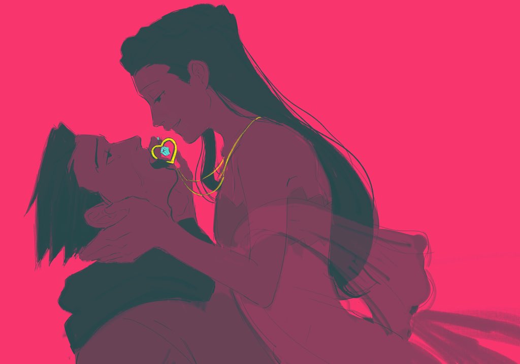 1boy, 1girl, ace_attorney, bad_id, bad_twitter_id, blush, dahlia_hawthorne, dress