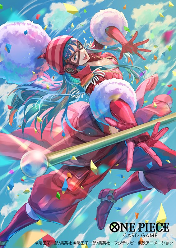 1girl, aqua_hair, bisaiiiii, boots, clouds, coat, commentary_request, confetti