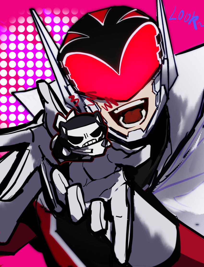2boys, blush, bodysuit, cape, chibi, footsoldier_d, gloves, helmet