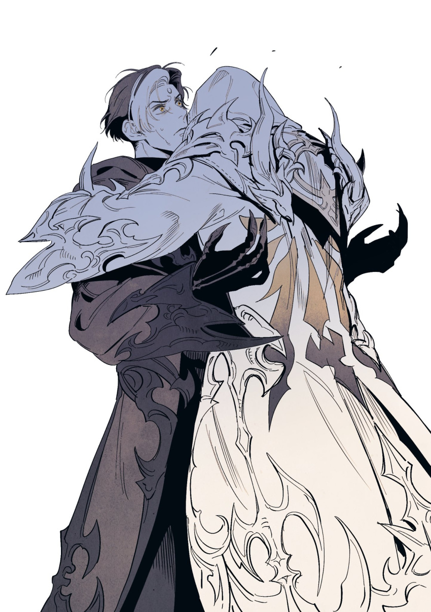 2boys, 5altybitter5, black_robe, claw_ring, closed_mouth, elidibus, emet-selch, final_fantasy