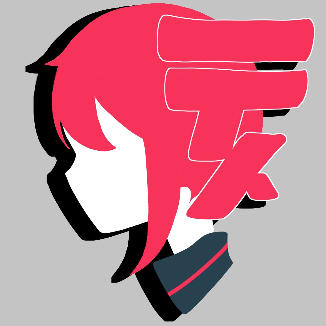 1girl, character_name, chiori_(_chio_ri), colored_skin, drill_hair, drop_shadow, faceless, flat_color, from_side, grey_background, kasane_teto, minimalism, no_lineart, portrait, profile, redhead, simple_background, solo, twin_drills, utau, white_skin