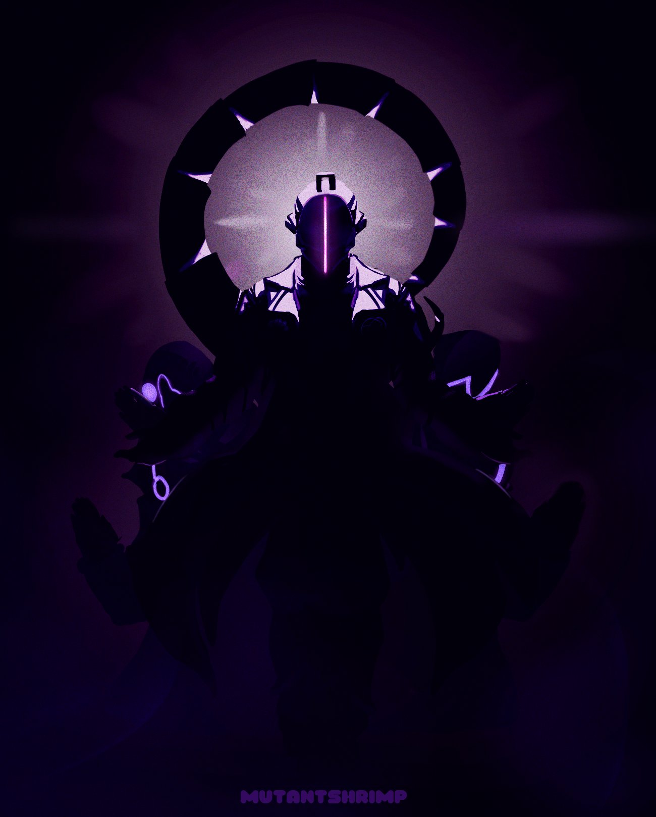 ascot, black_ascot, black_coat, bondrewd, coat, covered_face, dark, gueira_(made_in_abyss), gyarike, helm, helmet, highres, icon_(religion), made_in_abyss, mask, masked, mutantshrimp, overcoat, rimeyo_(made_in_abyss), subarashii_pose