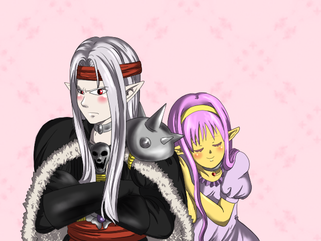 cape, closed_eyes, dragon_quest, dragon_quest_iv, dress, elf, headband, long_hair