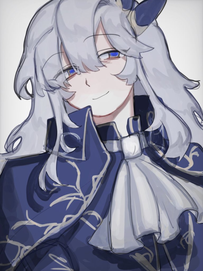 1boy, argalia_(project_moon), ascot, blue_cape, blue_eyes, blue_jacket, cape, closed_mouth
