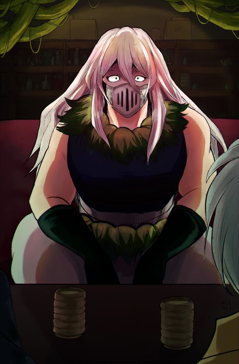 1boy, balam_shichirou, long_hair, mairimashita!_iruma-kun, mask, mouth_mask, official_art, sitting