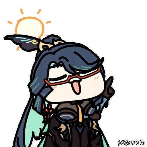 1girl, animated_gif, blah_blah_blah, day, glasses, moon, night, seseren