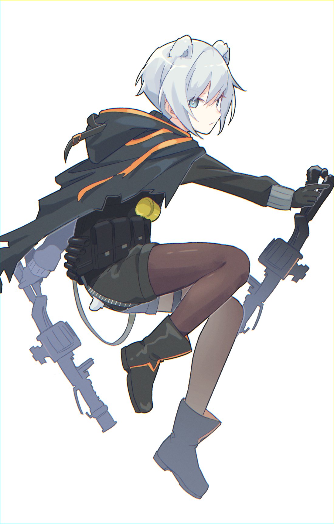 1boy, animal_ears, ankle_boots, arknights, aruke0, bear_ears, bear_girl, black_footwear