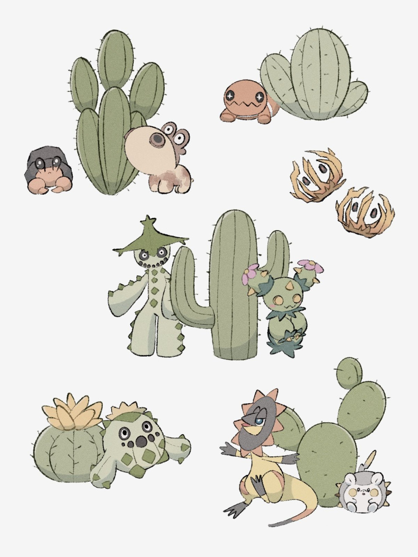 +_+, :<, :3, blue_eyes, bramblin, bright_pupils, brown_eyes, cacnea