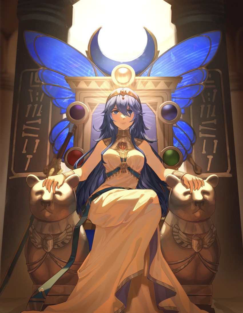 1girl, alternate_costume, bikini_boody, blue_eyes, blue_hair, bracelet, breasts, closed_mouth