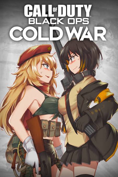 ak-47, ak-47_(girls_frontline), assault_rifle, breast_press, call_of_duty, call_of_duty:_black_ops_cold_war, eyepatch, face-to-face