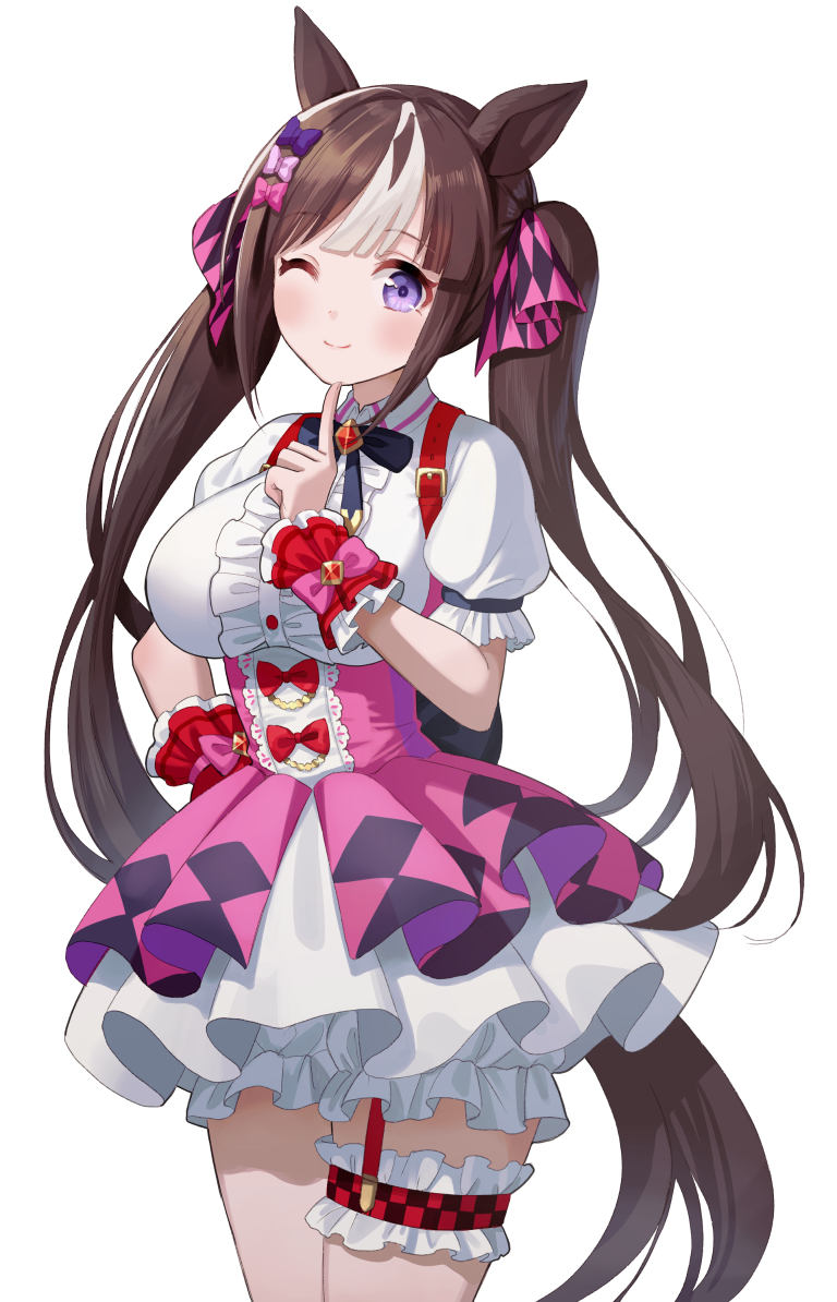 1girl, alternate_costume, animal_ears, black_hair, blush, breasts, commentary_request, cosplay