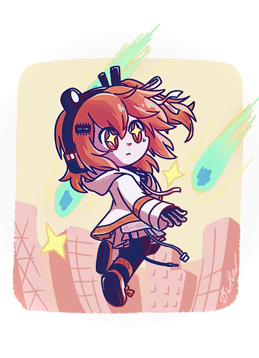 +_+, 1girl, a.i._voice, adachi_rei, black_gloves, black_pantyhose, border, building