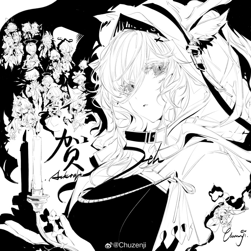 absurdres, animal_ears, arknights, candle, candlelight, candlestand, chuzenji, enforcer_(arknights)