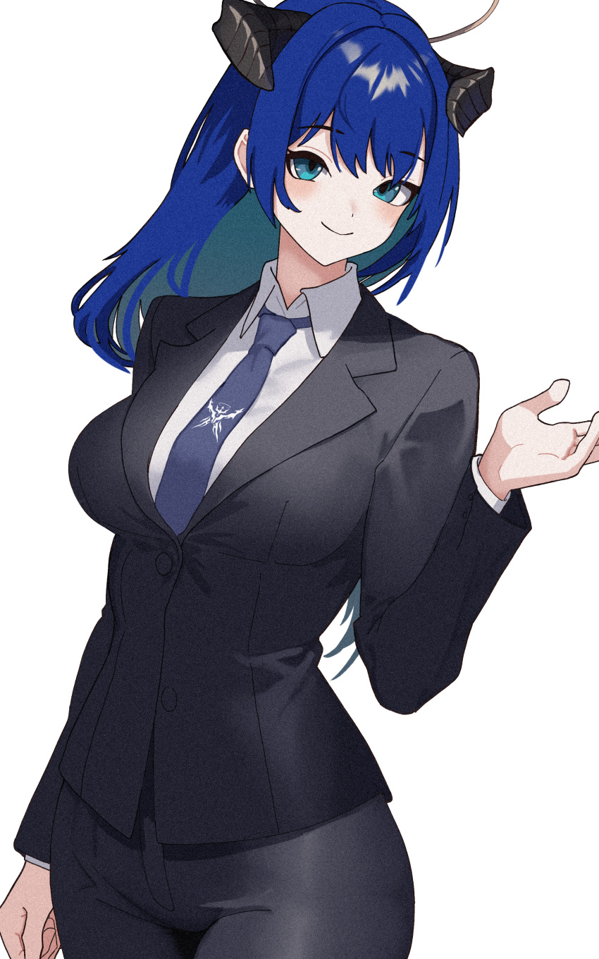 1girl, absurdres, alternate_costume, arknights, binware, black_jacket, black_pants, blazer